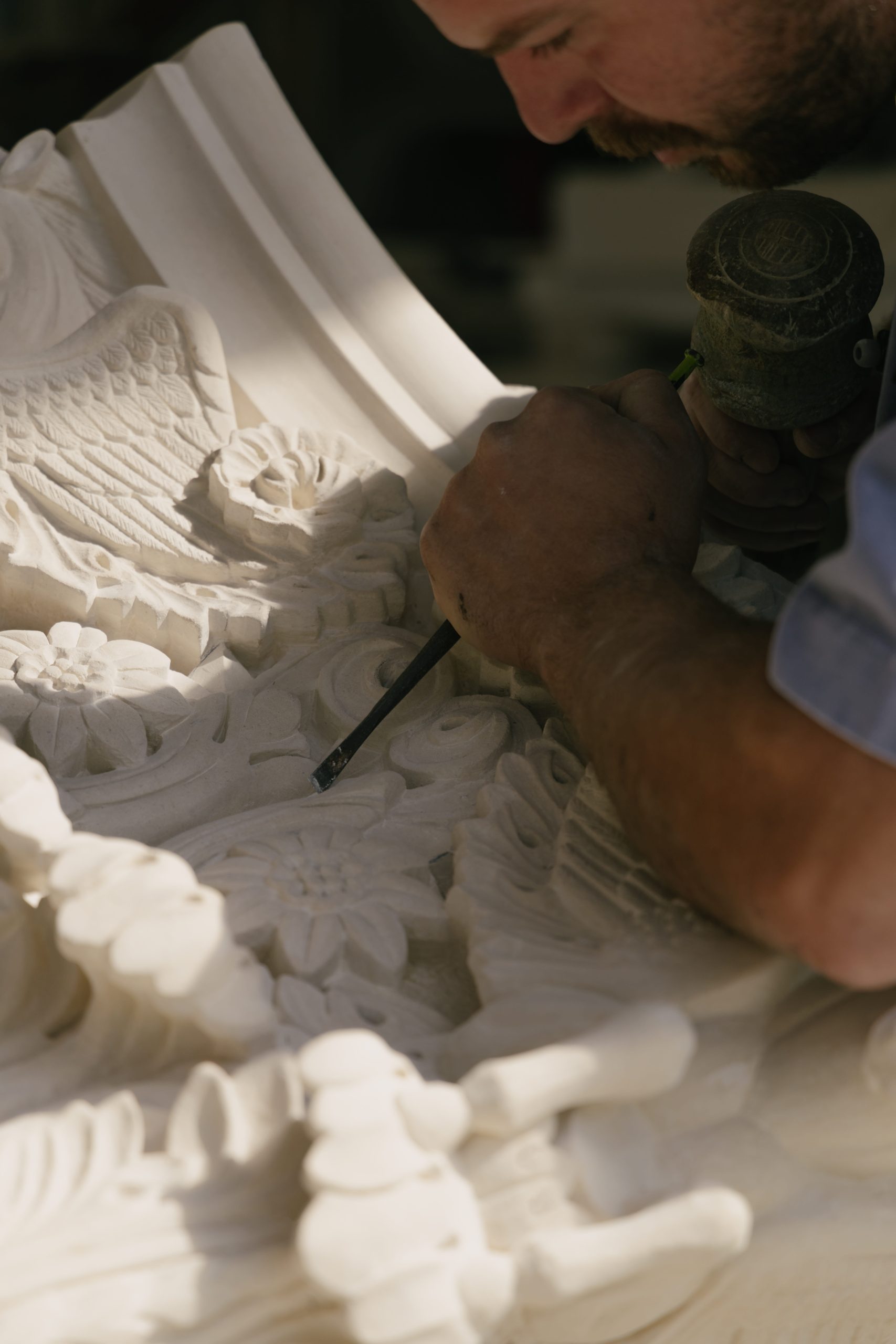 Carving, finishing and installation