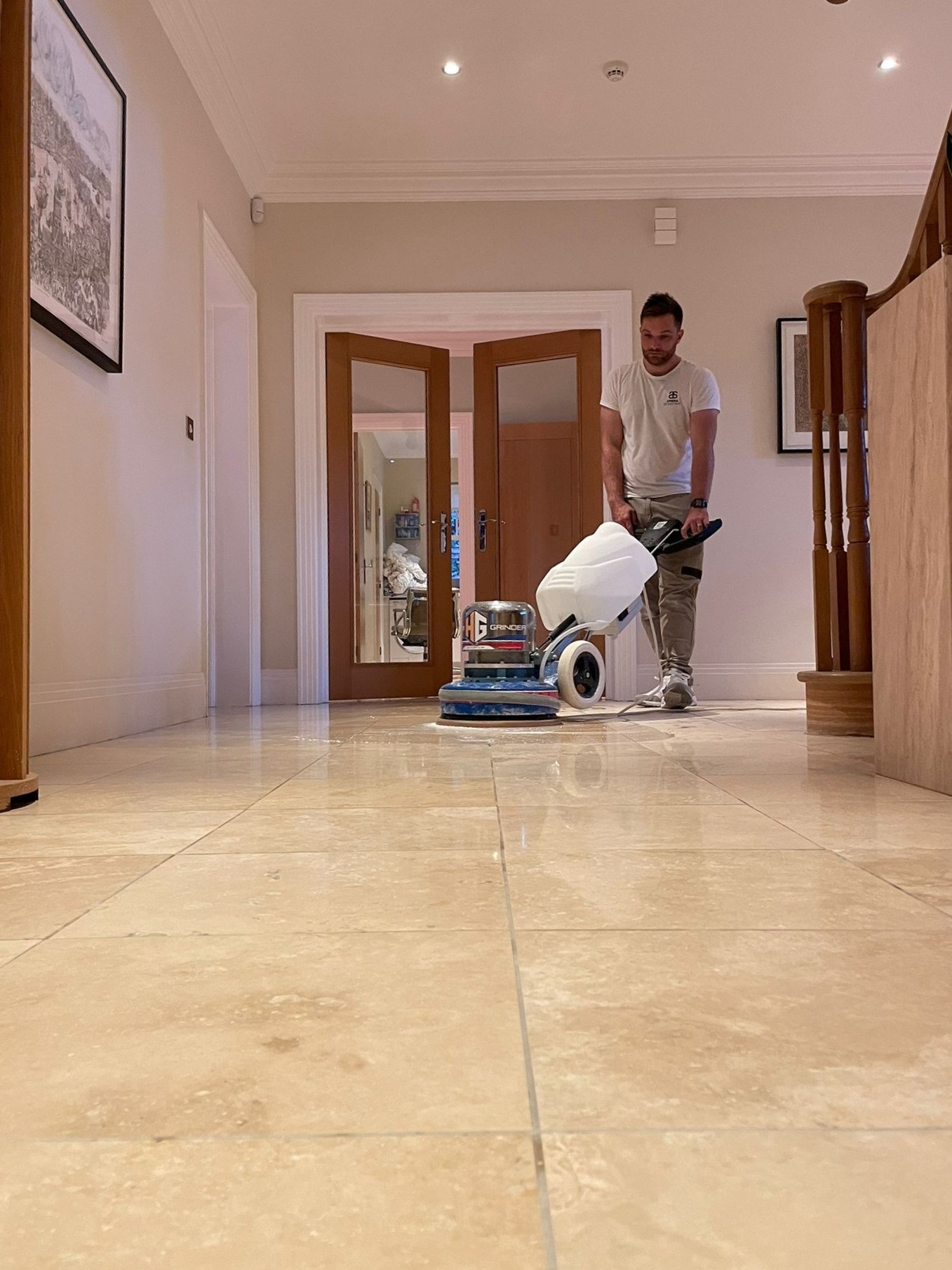 - AFJONES Stonemasons A specialist stone care company cleaning a natural stone floor